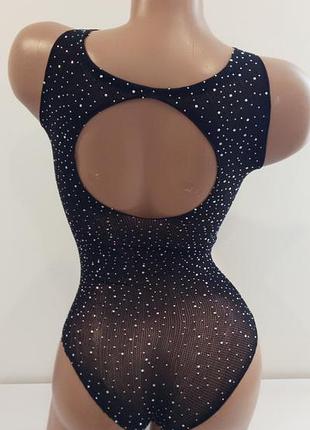5-286 жіночий боді зі стразами женский боди со стразами