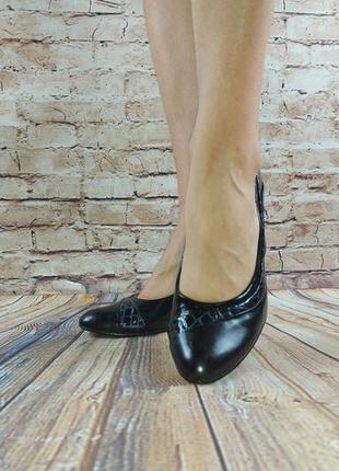 Туфли женские чёрные кожа gotti 616, последний 40 размер4 фото