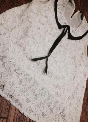 Кружевная ажурная блуза рубашка майка atmosphere