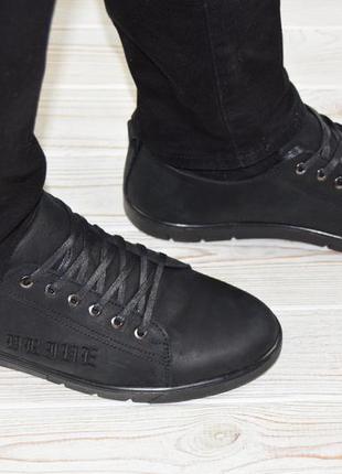 Туфли мужские konors 8017-04-1 чёрные нубук на шнурках, последний 45 размер4 фото