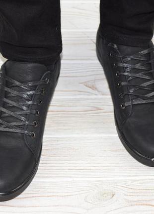 Туфли мужские konors 8017-04-1 чёрные нубук на шнурках, последний 45 размер5 фото