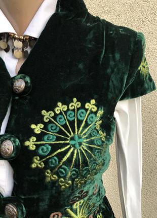 Эксклюзив,бархат жилет,жакет,пиджак,вышивка,этно стиль,восточный,туркменистан4 фото