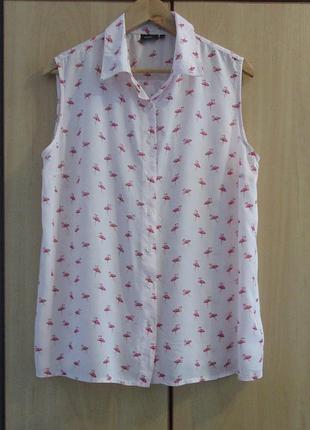 Супер брендовая рубашка блуза блузка фламинго