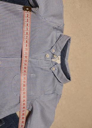 Рубашка, сорочка в полоску на малыша 4-6 м, h&m6 фото