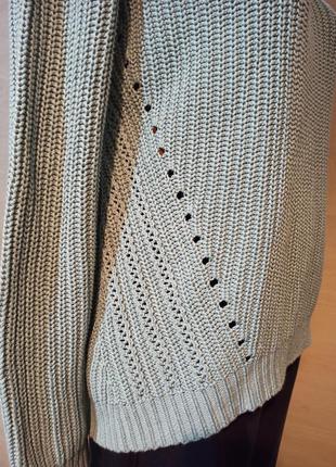 Свитер пуловер реглан мятного цвета в рубчик   loft7 фото