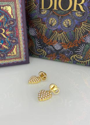 Брендовые серьги с жемчугом майорка, позолота, люкс качество