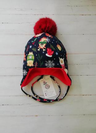 Зимняя шапка с помпон1 фото