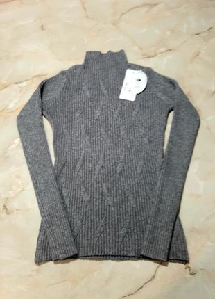 Гольф шерстяной со стойкой  цвет серый 42-44р.