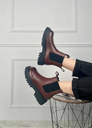 Жіночі черевики bottega ❄ ботеги на флісі