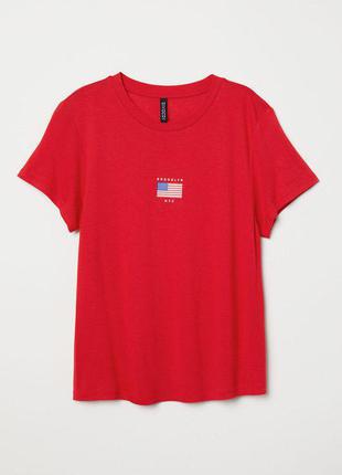 Красная футболка zara