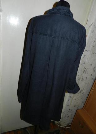Платье-рубашка-трапеция с карманами,рукав 2 в 1,под джинс-варёнку3 фото