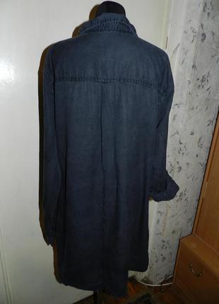 Платье-рубашка-трапеция с карманами,рукав 2 в 1,под джинс-варёнку8 фото
