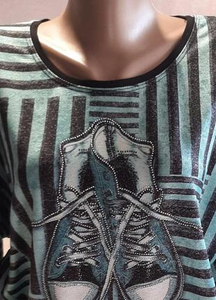 Молодежный реглан женский трикотаж вискоза мятного оттенка 52-54р.1 фото
