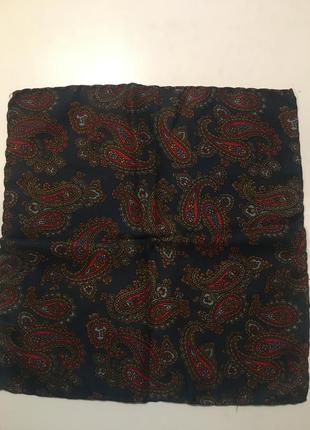 Шелковый платок паше в карман пиджака 28*29
