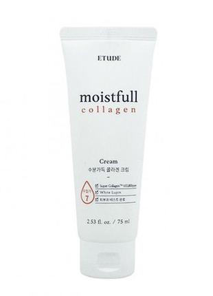 Зволожуючий омолоджуючий крем з колагеном etude house moistfull collagen cream, туба 75мл