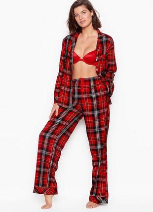 Піжама для сну shimmer flannel long pj set від victoria's secret розмір: m