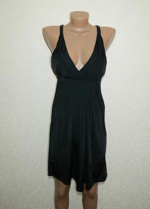 Р. 44-46 платье черное бретели с цепями ads3 фото