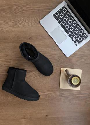 Ugg classic mini black1 фото