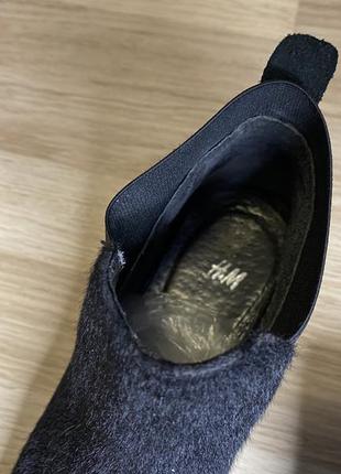 Ботинки казаки натур кожа мех h&m размер 388 фото