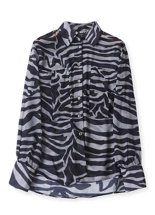 Рубашка блуза принт зебра