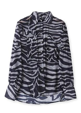 Рубашка блуза принт зебра