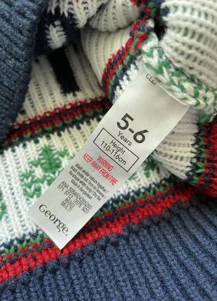 Крутая кофта свитер новогодний свитер george 5-6лет2 фото