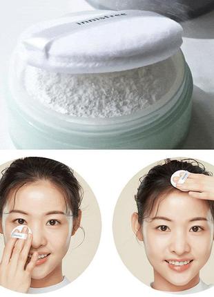 Матирующая минеральная пудра innisfree no sebum mineral powder3 фото