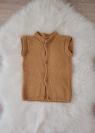 Вязаная шерстяная жилктка 3-6лет