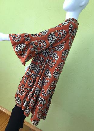 Вискоза блуза разлетайка свободного кроя длинная2 фото