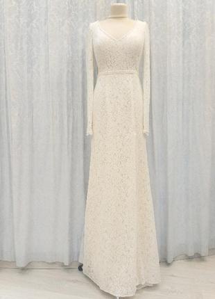 Весільна сукня колір-лайт айворі2 фото