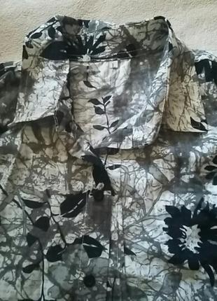 Стильная блузка цветочный принт батал2 фото