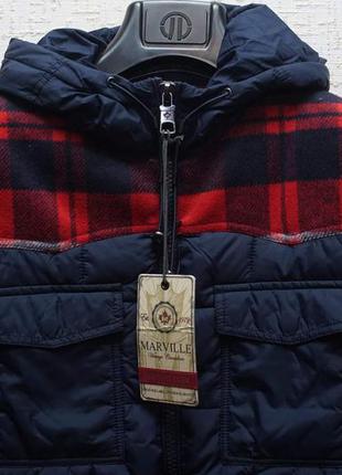 Чоловіча куртка з утепленням від італійського бренду marville vintage canadian,3 фото