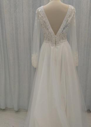 Весільна сукня колір-лайт айворі6 фото