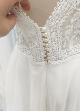 Весільна сукня колір-лайт айворі9 фото