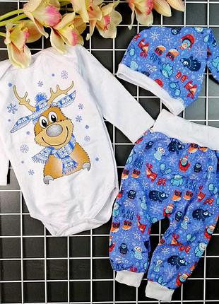 Новорічний костюмчик для малюків новорічний костюм з шапочкою 74-80, 86-92