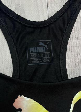 Женский спортивный топ puma чёрный топик для тренировок бега зала пума2 фото