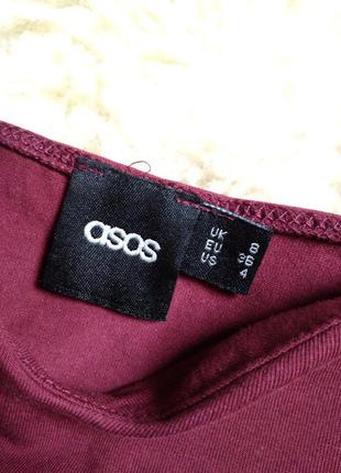 Стильна майка, топ asos,колір бордо5 фото