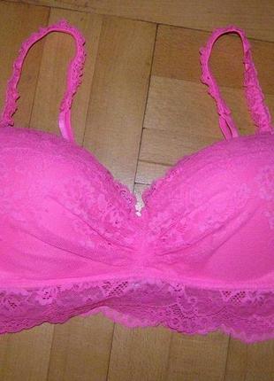 Яскравий рожевий ліфчик-бюстьє, колір барбі, 80 в