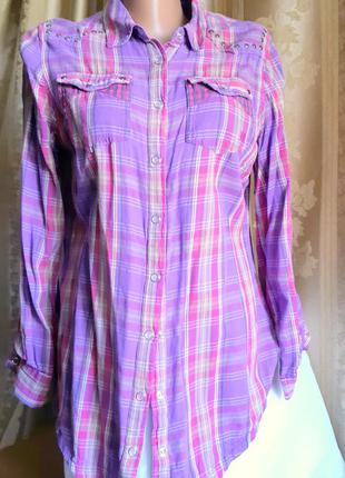 Брендовая рубашка на кнопках, с длинным рукавом. henry holland./англия