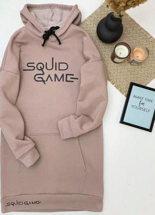 Тепле худі-платтячко для дівчинки