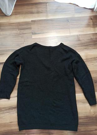 Вязаный свитер-платье2 фото