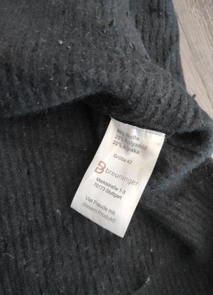 Черный теплый свитер женский 46 48 размер базовый джемпер шерстяной зимний осенний5 фото