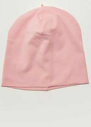 Новая нежно-розовая трикотажная шапка шапочка для девочки lc waikiki 2-5 л1 фото