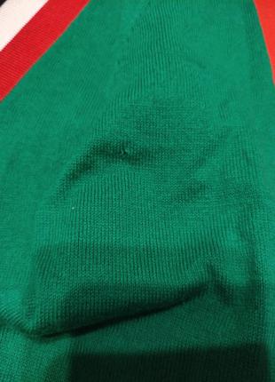 Tommy hilfiger жіночий зелений пуловер global stripe v-nk swt ls5 фото