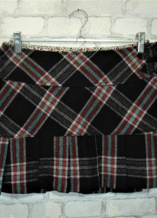 Шерстяная юбка-шотландка "adc "