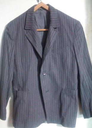 Твидовый пиджак мужской, ну чуть лежал помялся, рабочий новый 46-48 размер цена снижена1 фото