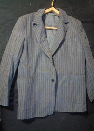 Твидовый пиджак мужской, ну чуть лежал помялся, рабочий новый 46-48 размер цена снижена7 фото