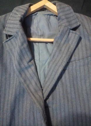 Твидовый пиджак мужской, ну чуть лежал помялся, рабочий новый 46-48 размер цена снижена8 фото