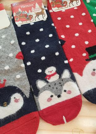 Супер святкові новорічні шкарпетки 35-387 фото