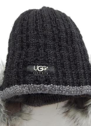 Оригінальна тепла шапка ugg з вушками (розмір 55-58)
